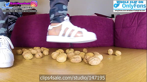 Sneaker Grind Adidas Superstars Crushing Barefoot Stinky Sweaty Tootsies Mash