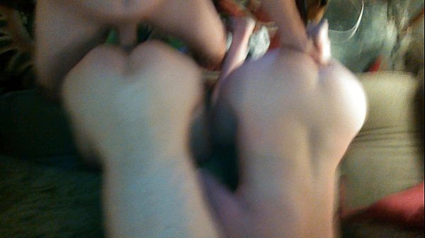 Screwing My Wifey And Her Gf At The Same Time On The Couch Rear Entry