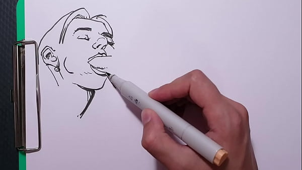 Unscripted Painter Draws Erotic Picture, Oral Honey