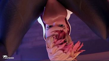 Gwen Retching Intense On Spidey's Pole In 69 Position!