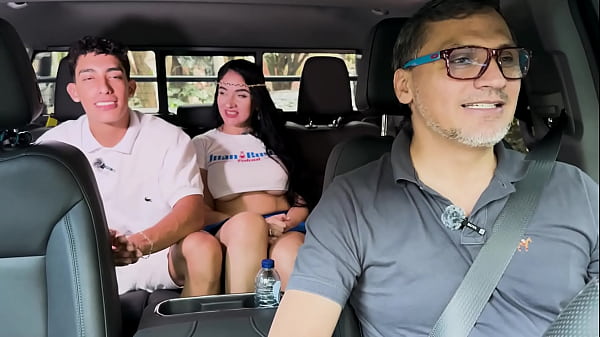 Colombian HOTWIFE Stuffs A Nubile Dude With A MASSIVE BONER In The Car - Juan Bustos ROAD