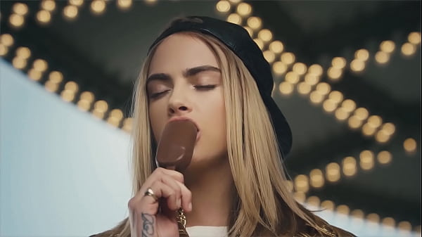 Blazing Cara Delevingne Slurping A Massive Prick (Ice Cream)