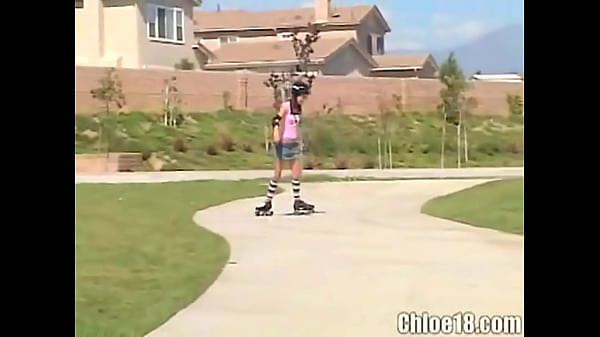 Skater Cutie Chloe 18 Masturbates On A Bench