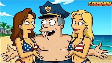 Married Housewife Mrs. Simpson: Not A Day Without A New Member In Her Vagina. Cartoon Parody. Summer Compilation