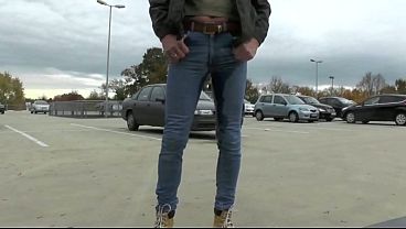 Pissing In My Slender Jeans At A Parking Lot