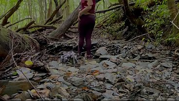 Real Couple Having Sex In The Woods After Hiking