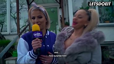 Light-haired Lesbian Pickup Outdoors, Buxom Inked Babe Baits Her In... What Happens Next Is Wild