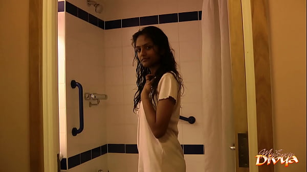 Indian Barely-legal Divya Wiggling Steamy Booty In Shower