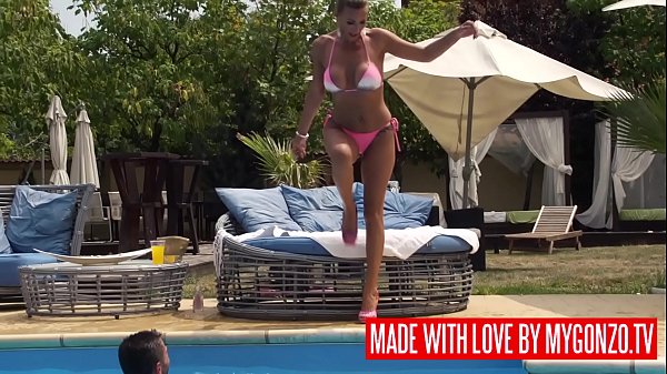 Watch Mugur Pounding The Divine Huge Tits German COUGAR Lana Vegas Outdoor At The Pool