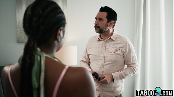 Ebony Stepkid Destiny Mira Grants Her Perv Stepfather What He Lusts