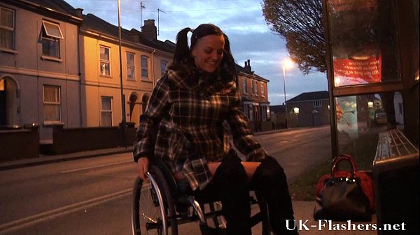 Leah Caprice Baring Pussy In Public From Her Wheelchair With Handicapped Engli