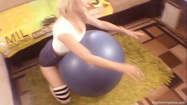TheShimmyShow - Light-haired Drilled On Yoga Ball. White Doll Wednesday Ft. Hope Harper