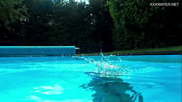 Half Russian And Spanish Chick Irina Cage Exposed Swimming