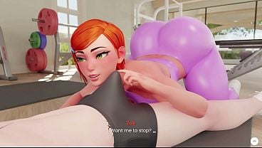 Redhead Teen Stepsis With Big Tits And A Hot BBW Bod Rides Stepbro's Massive Cock And Gets Her Juicy Pussy Creampied After Workout | Mansion Days | Off-limits Hentai Game