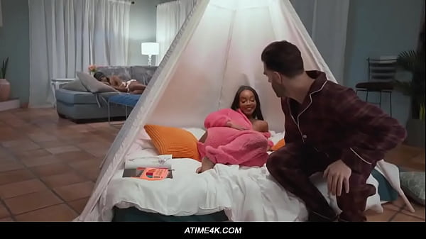 Stepdad Ambushes Stepkid Masturbating, Leads To Secret Tent Sex - Lily Starfire
