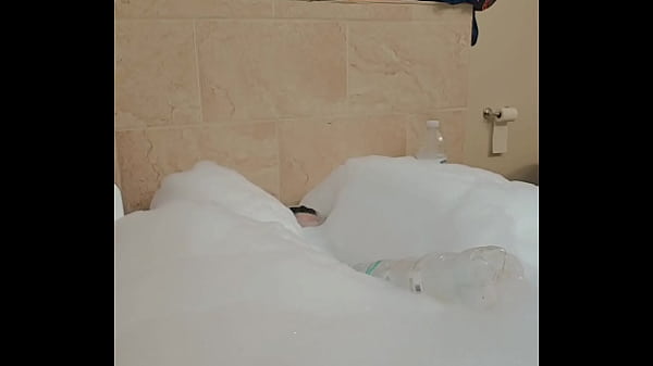Solo Male Taking A Mega Bubble Bath