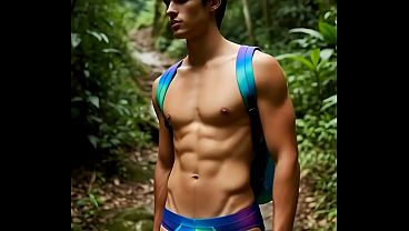 GAY DAY ON A MOUNTAIN HIKE - Ai Generated Scenes And Memories From Guys' Climbing The Trail And Having Fun Along The Way