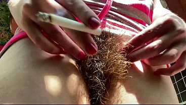 Hairy Bush Outdoor Two Cigarettes