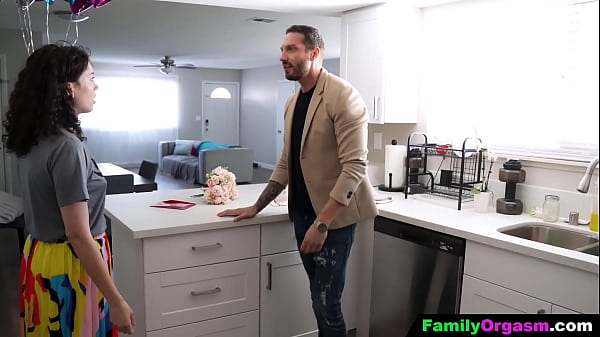 FamilyOrgasm - Stepdaughter Gets On Her Knees And Starts Gobbling Her Stepdad
