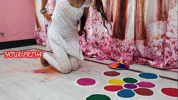Holi Special: Indian Priya Had Great Fun With Step-bro On Holi Occasion