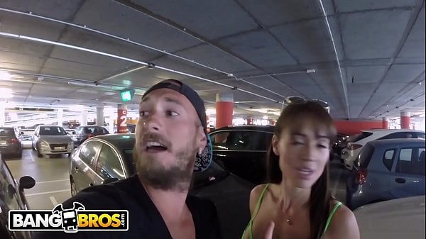 BANGBROS - Sleazy Spanish Slut Franceska Jaimes Gets Railed In Public Airport Garage!