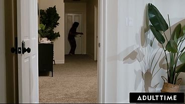 ADULT TIME - Shocked Buck Corners Hot Stepmother Aderes Quin Getting Slammed By His Bestie