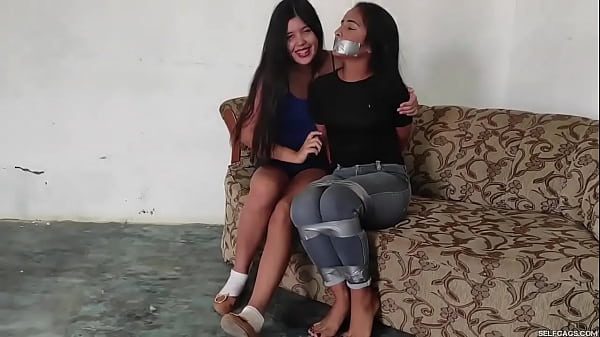 Latina Coeds Retched And Humiliated In Lezdom Duct Tape BDSM