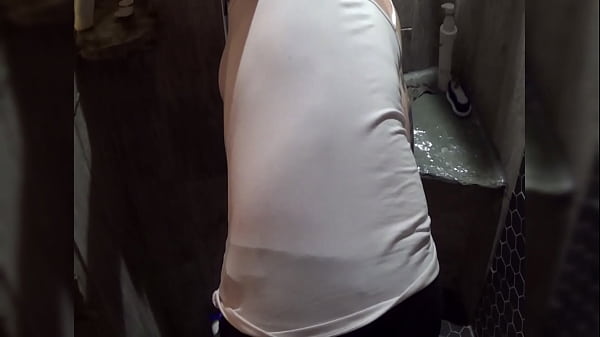 Slippery Tank Top Backdoor Fun Part 1