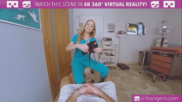 VR Bangers Stacked Medic Britney Amber Enticing You To Hammer Her At The Sperm Bank