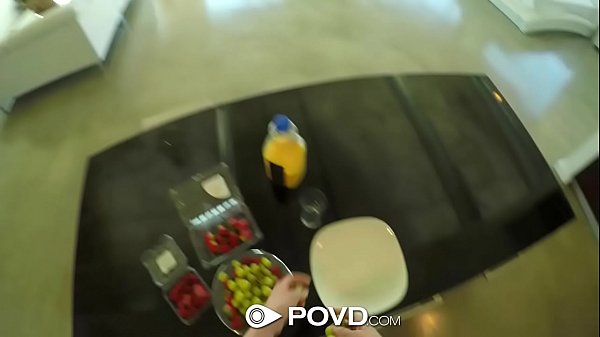 POVD Top-heavy Topless Fruit Eater Karissa Kane Drilled POV Style