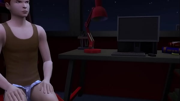 Stepfather Visits In His Bedroom So They Can Play A Mischievous Game - Sims 4 Porn - No Sound