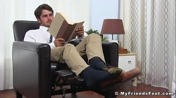 Suited Trim Jock Danny Presents Off His Tootsies And Tootsies Solo