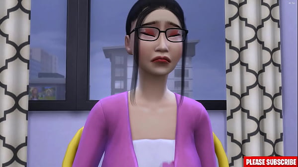 Stepson Plows Korean Stepmom | Asian Step-mom Shares The Same Bed With Her Step-son In The Hotel Room