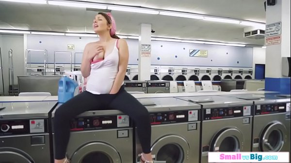 Laundry Owner Pounded Petite Young-babe Costumer
