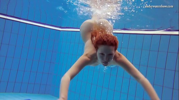 Katka Matrosova Swimming Bare Alone In The Pool