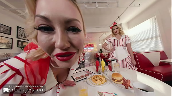 VR Bangers 3some Backdoor Nailing With Smoking Pinup MOMMY Waitresses VR Porn