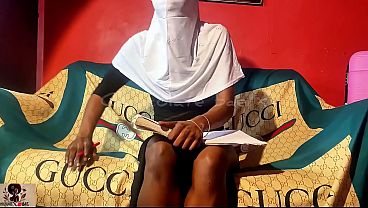 Sensual Hijabi Madam Gets Steamy N Bothered While Checking The Books...ends Up So Aroused She FINISHES FORCEFUL Thinking About Her Husband's Brother!!