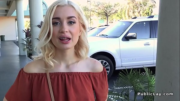 Tiny Jugs Light-haired Plows Outdoor Pov