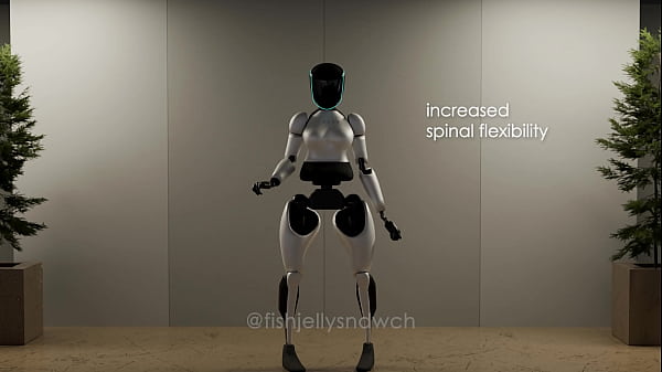 Female Tesla Robot Durability Test (Animated)
