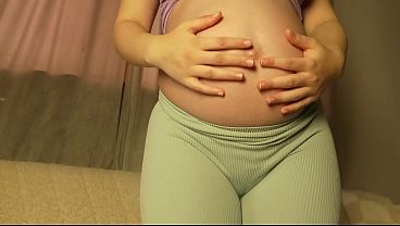 Indian Pregnant Stepmommy Camel Toe Snatch Doing In Blue Leggings And Masturbating Then Playing With Her Panties And Massive Naturals