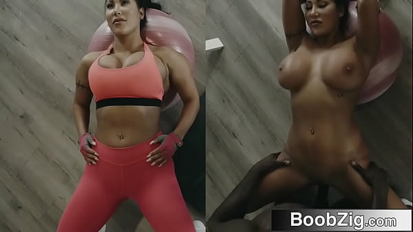Glam Knockout Entices Her BBC Personal Trainer - August Taylor