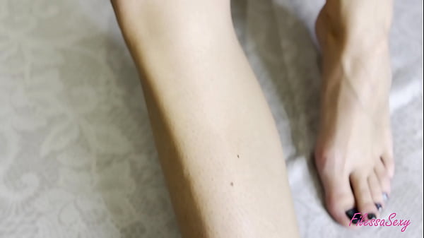Yanking Him Off With Hot Toes Until He Releases