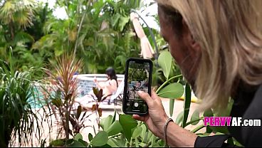 Stepdad Snatches Young-babe Stepkid Taking Lewd Photos And Fucks Her