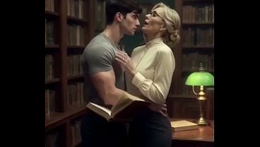 Mature AI Generated Professor Stuffing Her College Pupil