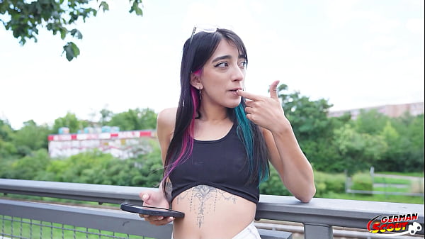 GERMAN SCOUT - Tiny Latina Young-babe Lunita Galactica Pick Up For Unprotected Sex Casting Smash