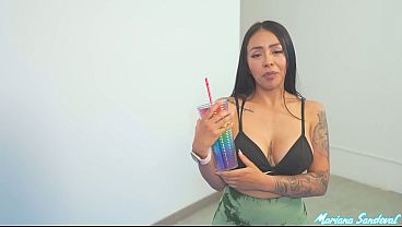 Petite Colombian MILF With Lovely Tits Humps Her Fitness Trainer's Cock - Mariana Sandoval