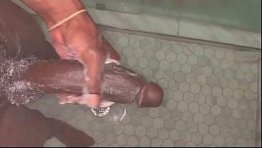Zambian Huge Cock Shower Milk Off