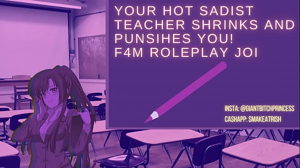 (Audio Only) Sadist Professor SHRINKS You And Makes You Seed For Her! F4M Giantess Feet Scene Play JOI