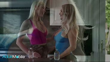 ADULTMOBILE - Things Get Saturated When Two Shapely Girls Turn Their Sensual Workout Into Dripping Wet Lesbian Fun