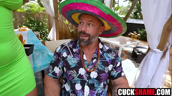 Phat Backside Wifey Hammerring Cuckold Husband's Friend On Cinco De Mayo | Miss Raquel